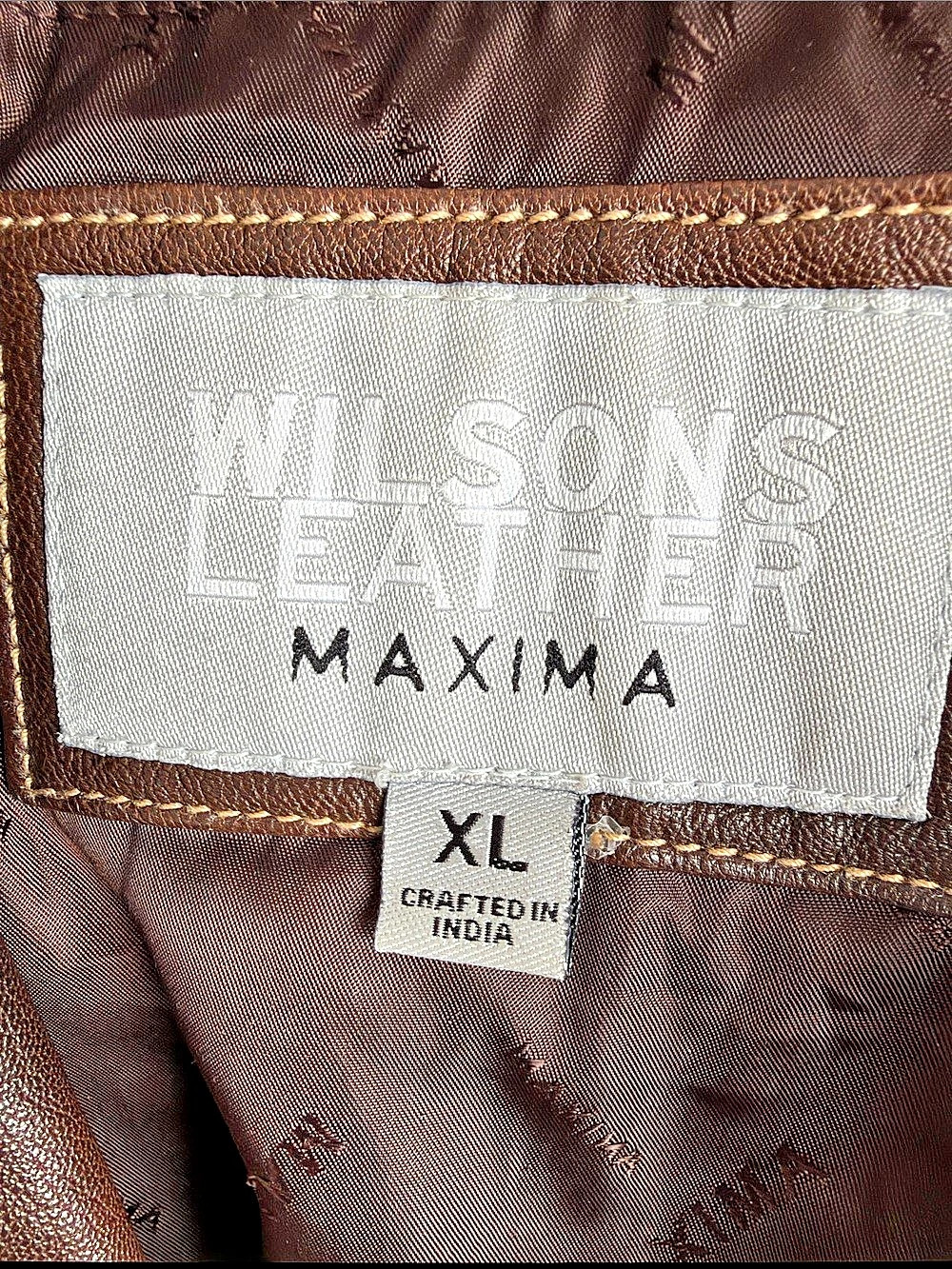 Wilson Leather Maxima Leather Jacket Brown XL Like New - Picture 3 of 4